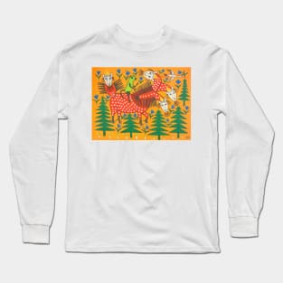 Maria Primachenko - monkey riding a four headed beast 1982 Long Sleeve T-Shirt